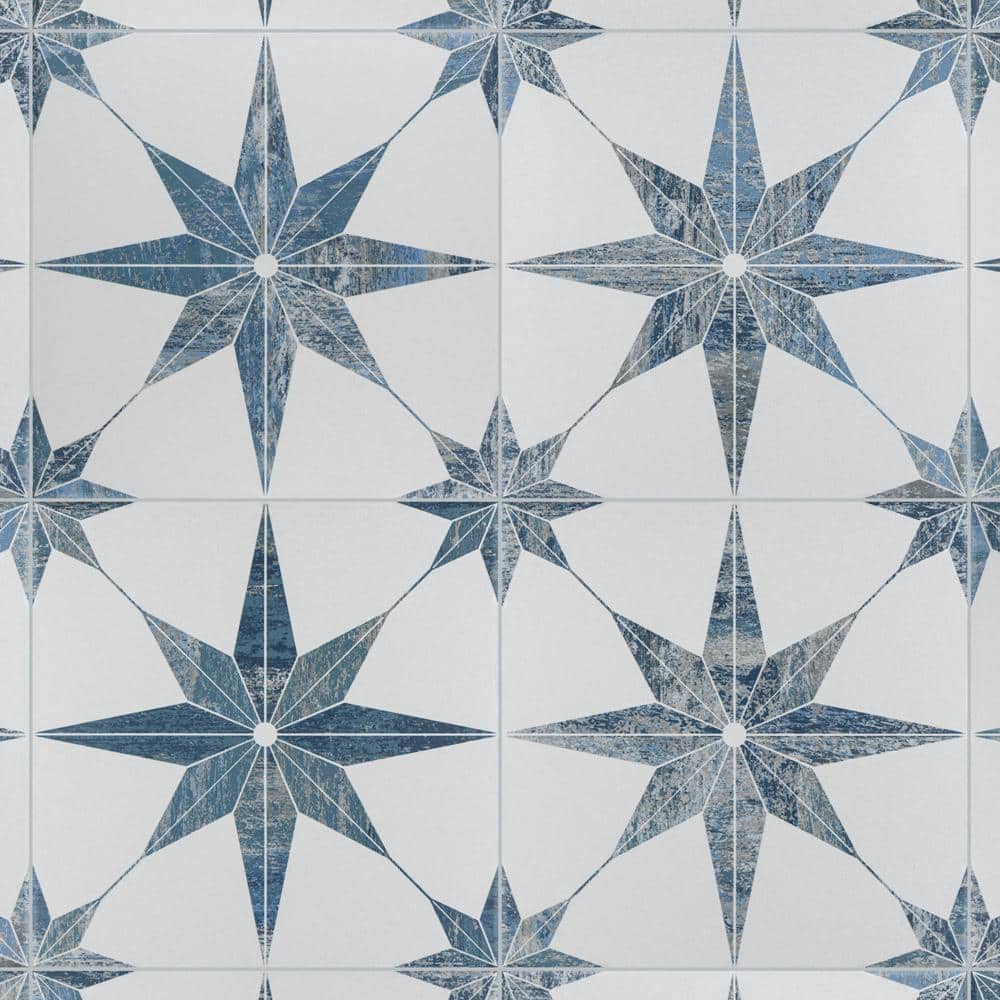 Cassis Stella Blue 9-3/4 in. x 9-3/4 in. Porcelain Floor and Wall Tile (10.88 sq. ft./Case) price history on PriceWatchPro