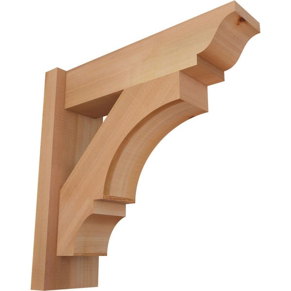 Ekena Millwork 6 in. x 18 in. x 18 in. Western Red Cedar Balboa Traditional Smooth Outlooker