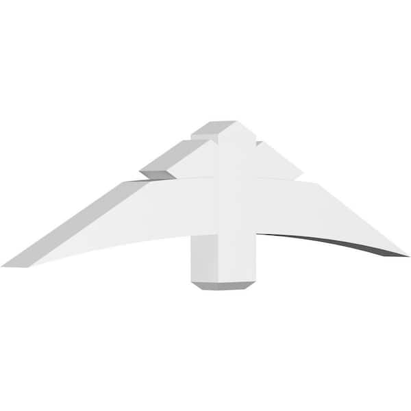 Ekena Millwork Alberta 60 in. W x 15 in. H x 4 in. D Signature Polyurethane Bracket
