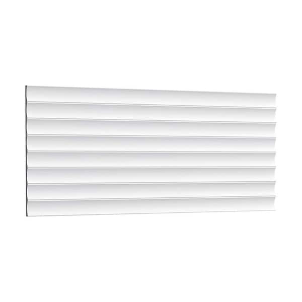 1/2 in. D x 9-7/8 in. W x 78-3/4 in. L . Primed White Plain Modern Valley Polyurethane Panel Moulding (12-Pack)