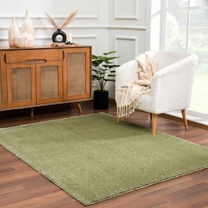 Heavenly 5 ft. X 7 ft. Green Area Rug