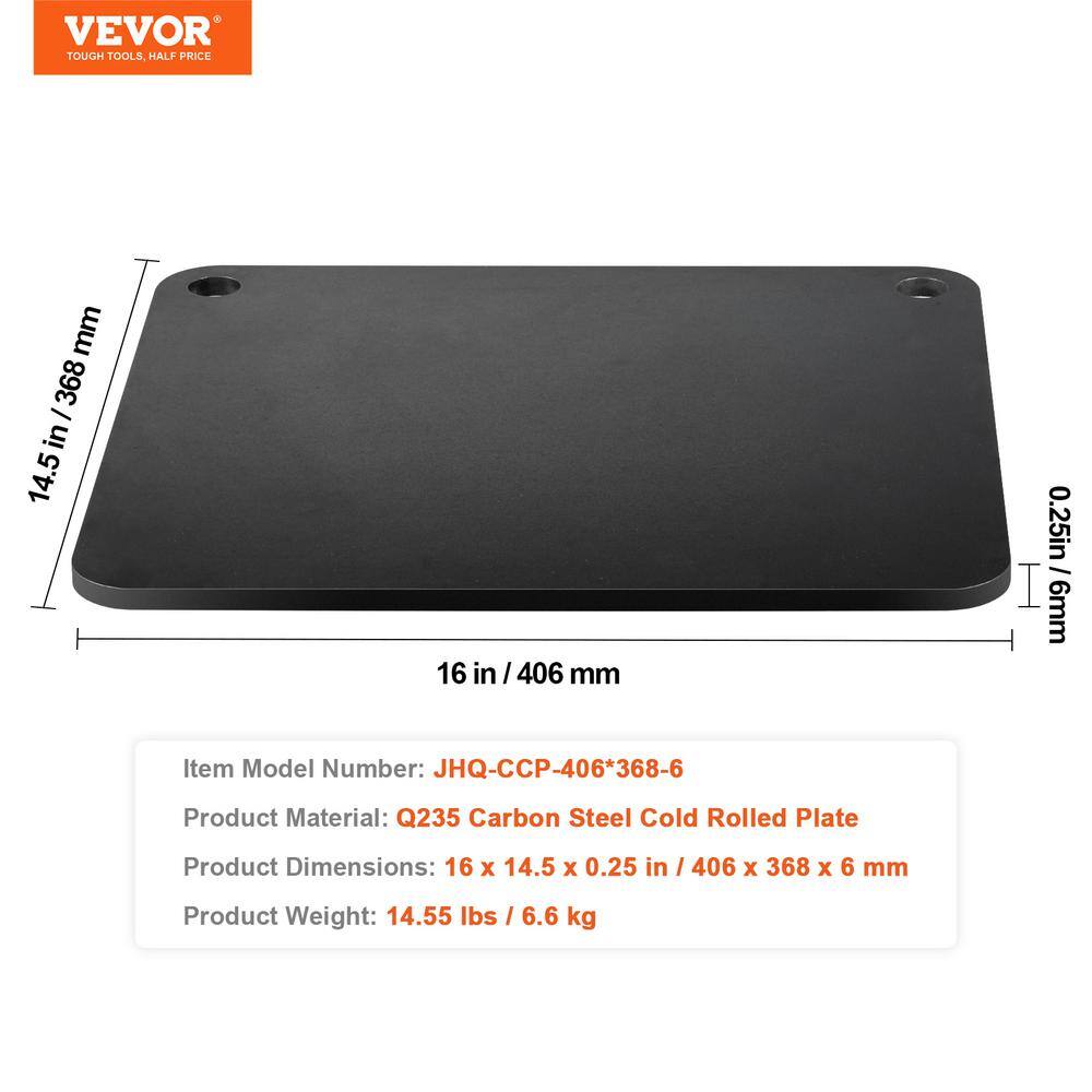 Pre-Seasoned Carbon Steel Pizza Baking Stone, 16 x 14.5 in