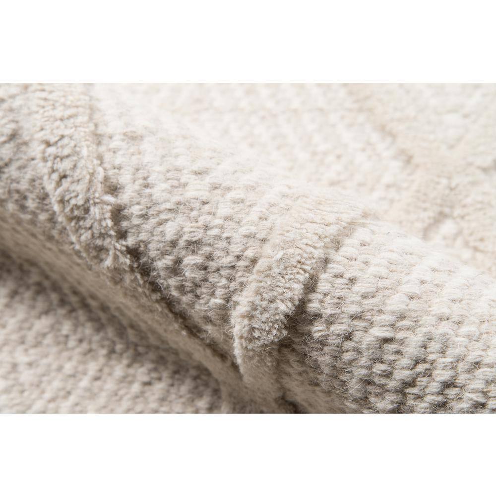 Langdon Beige Rectangular Wool Geometric Area Rug