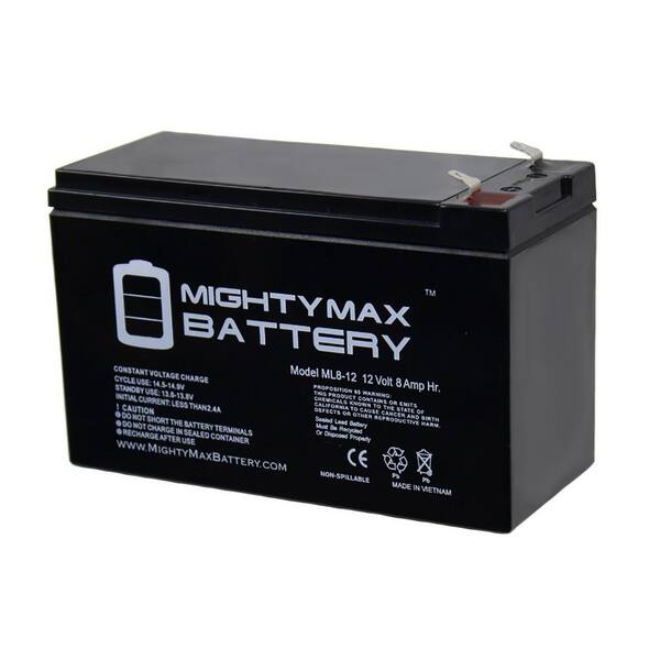 MIGHTY MAX BATTERY 12V 8Ah Trailer Break Away Kit Battery MAX3422785 ...