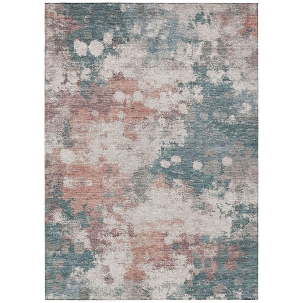 Addison Rugs Chantille Machine Washable Indoor/Outdoor Abstract ACN2114 Coral 9 ft. x 12 ft. Area Rug