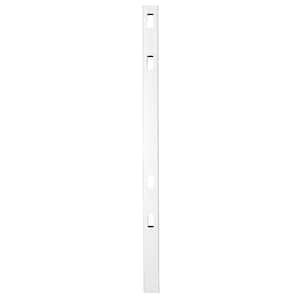 Pro Series 4 in. x 4 in. x 8 ft. White Vinyl Lafayette Spaced Picket Routed Line Fence Post