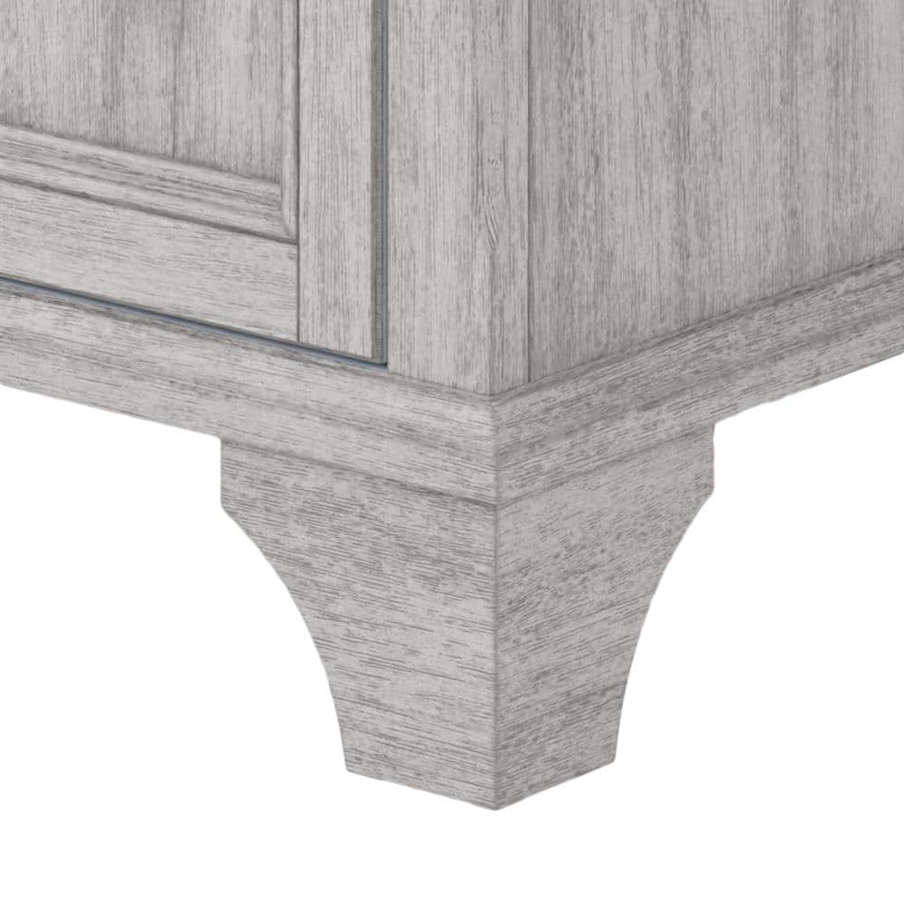 Ellery 60" Vintage Grey Double Freestanding Vanity with Oil-Rubbed Bronze Hardware