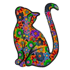 Happy Kitty Haitian Steel Drum Wall Art