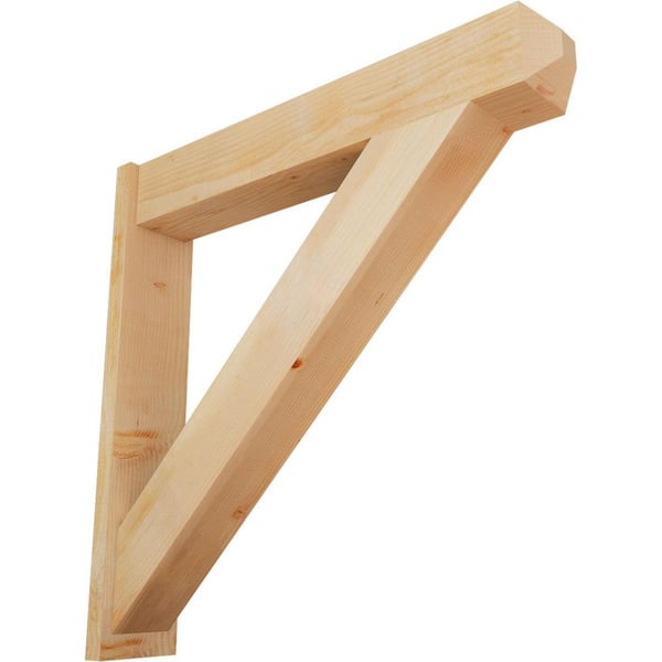 Ekena Millwork 8 in. x 44 in. x 44 in. Douglas Fir Traditional Craftsman Rough Sawn Outlooker