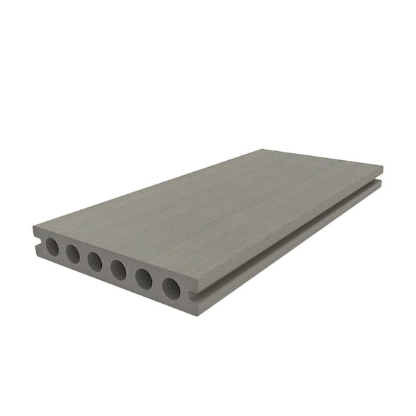 FORTRESS Infinity IS 1 in. x 6 in. x 8 ft. Caribbean Coral Grey Composite  Grooved Deck Boards (2-Pack) 241060809 - The Home Depot