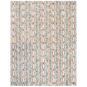 Trace Light Blue/Blue 8 ft. x 10 ft. Trellis Area Rug