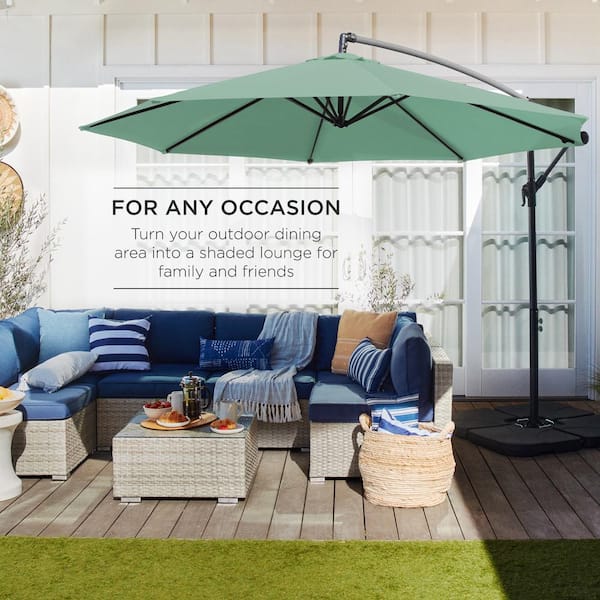 Reviews for Best Choice Products 10 ft. Aluminum Offset Round Cantilever Patio Umbrella with Easy Tilt Adjustment in Seaglass | Pg 1 - The Home Depot Reviews for Best Choice Products 10 ft. Aluminum Offset Round Cantilever Patio Umbrella with Easy Tilt Adjustment in Seaglass | Pg 1 - The Home Depot