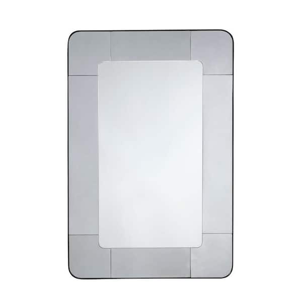 Fexo Silver 1 in. W x 36 in. H Rectangle Metal Framed Mirror