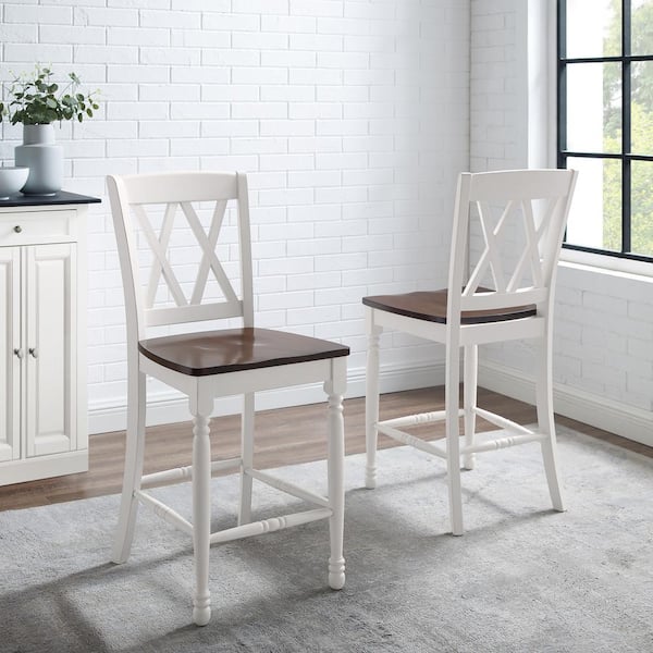 CROSLEY FURNITURE Shelby White Counter Height Stool (Set of 2)