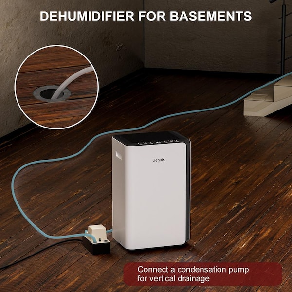 Elexnux 45 pt. 3,500 sq. ft. Intelligent Humidity Control Dehumidifier in  White with Bucket WXKJWBRY02 - The Home Depot