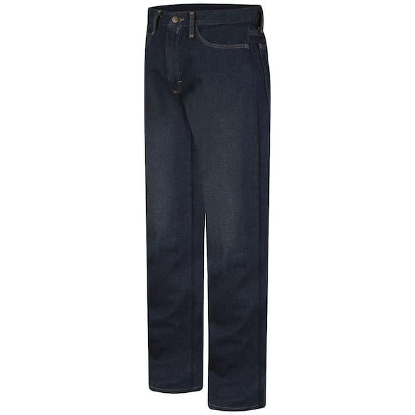 Bulwark Men's 40 in. x 30 in. Blue Straight Fit Sanded Jean