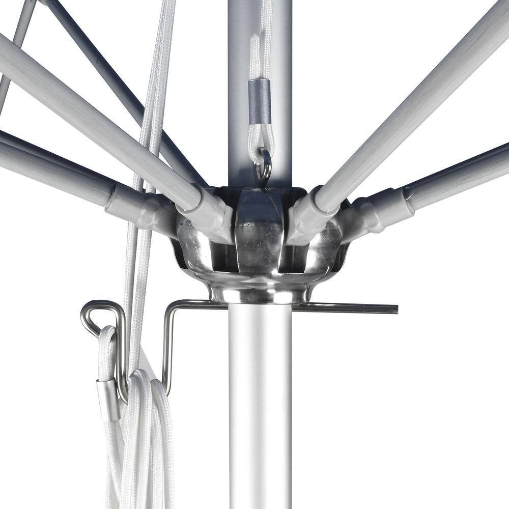 7.5' Lemon Olefin Patio Umbrella with Silver Aluminum Frame