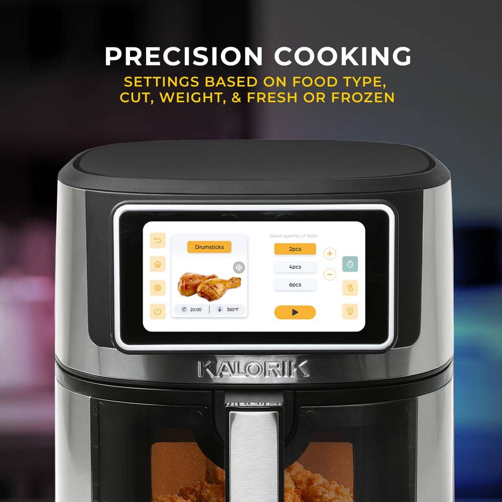 Kalorik Vivid Touch 5-Quart Black Stainless Steel Air Fryer