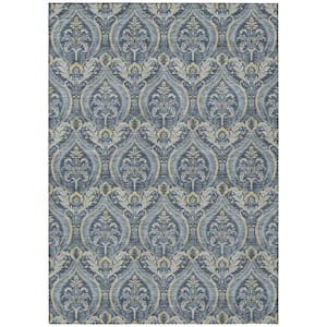 Chantille ACN572 Blue 8 ft. x 10 ft. Machine Washable Indoor/Outdoor Geometric Area Rug