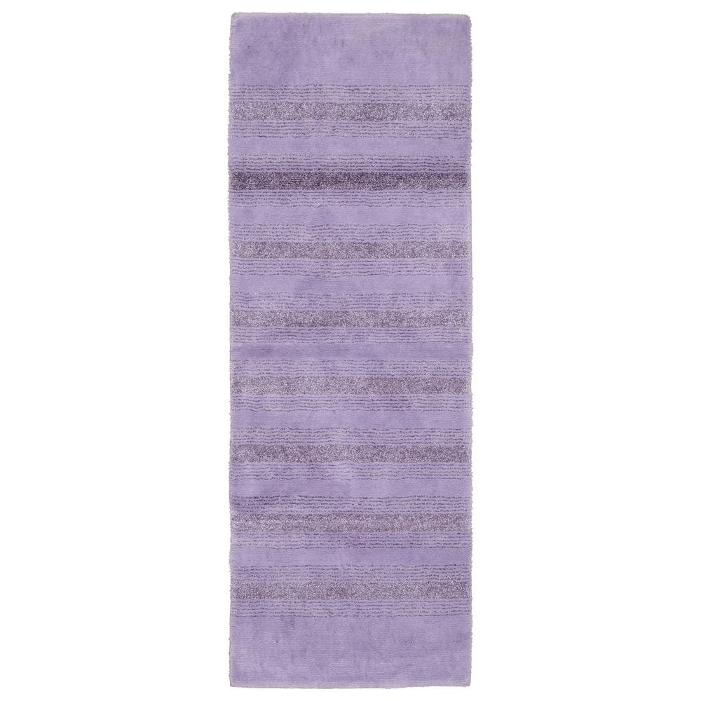 Garland Rug Essence Purple 22 in. x 60 in. Washable Bathroom Accent Rug ...