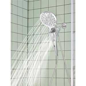 Verso 8-Spray Patterns with 1.75 GPM 7 in. Wall Mount Dual Shower Heads with Infiniti Dial in Chrome