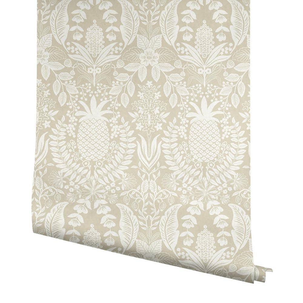 Linen Beige Pineapple Damask Non-Pasted Wallpaper