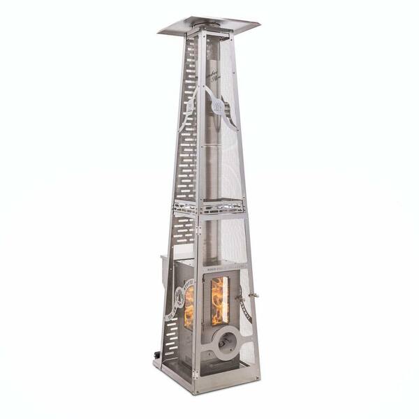 TIMBER STOVES 90,000 BTU Stainless Steel Big Timber Elite Wood Pellet  Burning Patio Heater WPPHBTESS1.0 - The Home Depot