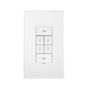 6 Button Dimmer Keypad - White