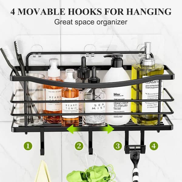 3 Pack Shower Caddy Shelf with Hook Rustproof Stainless Steel