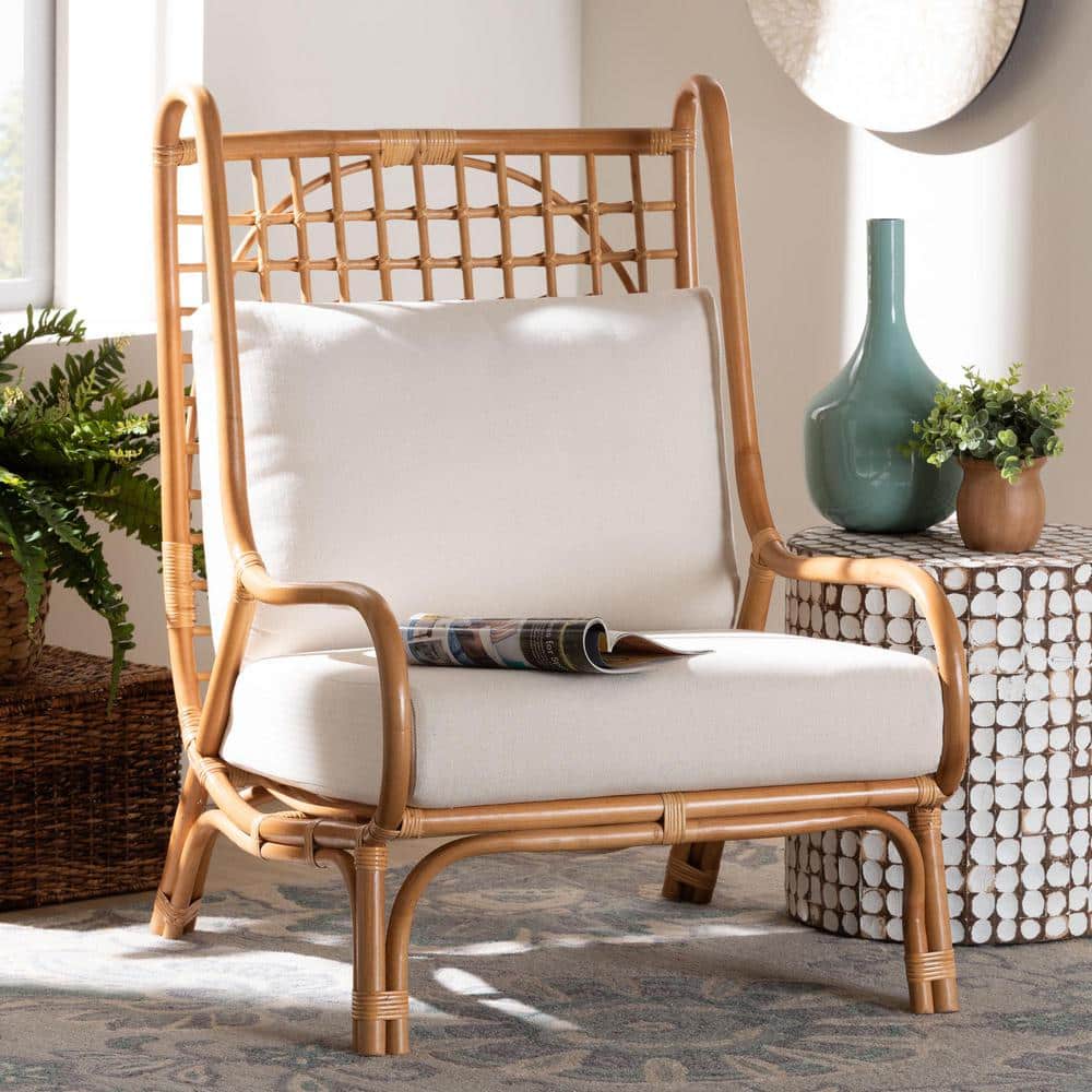 Rattan accent chair living room discount