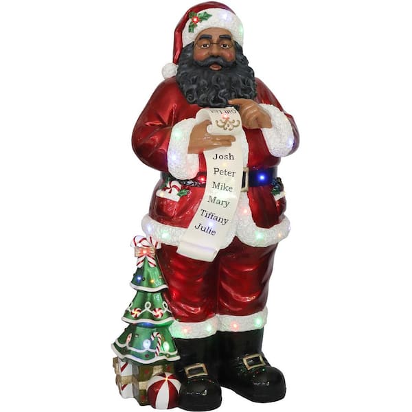 Fraser Hill Farm 48 in. Christmas Santa Claus with Naughty and Nice Scroll