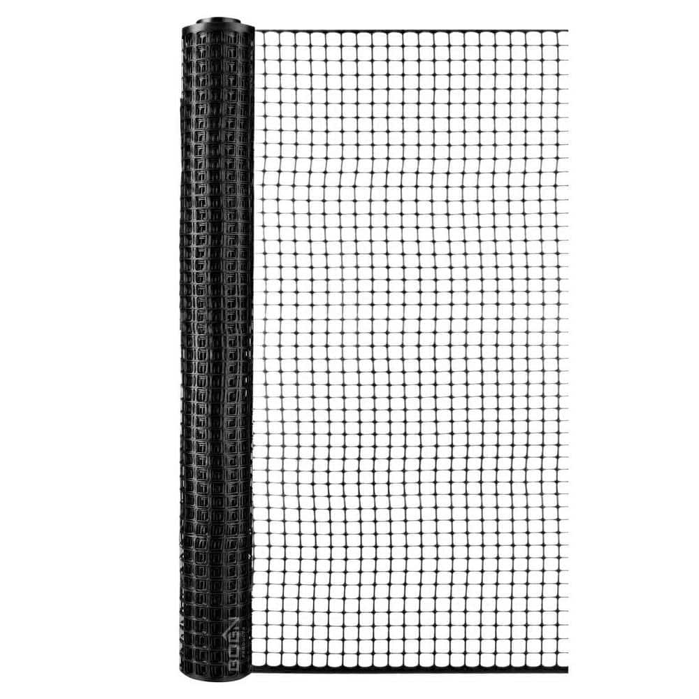 BOEN Black Plastic Garden Fence Mesh Roll 4' x 50'