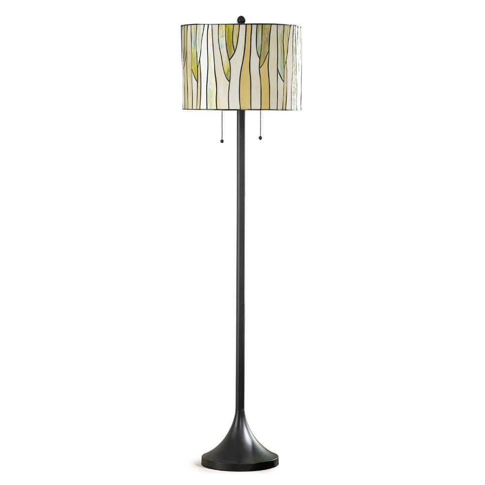 Barossa 61 in. ORB Tiffany Glass Floor Lamp with Green Shade price history on PriceWatchPro