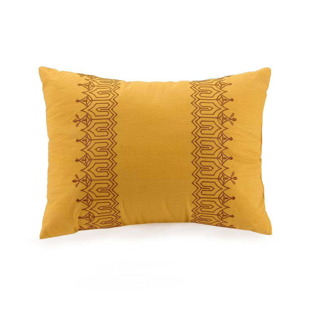 Joanne King Cotton Reversible Bedspread Set in Red and Yellow