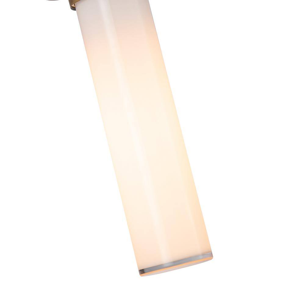 Vintage Brass and Opal Glass Wall Sconce Light