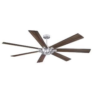 72 in. Brushed Nickel Reversible 7-Blade Ceiling Fan with Remote Control