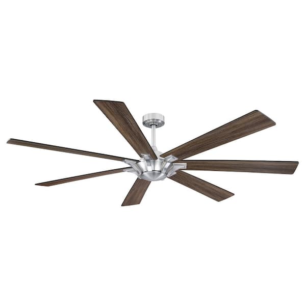 72 in. Brushed Nickel Reversible 7-Blade Ceiling Fan with Remote Control