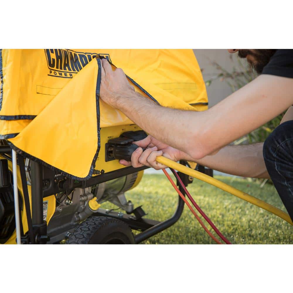 Large Yellow Vinyl Severe Weather Generator Cover