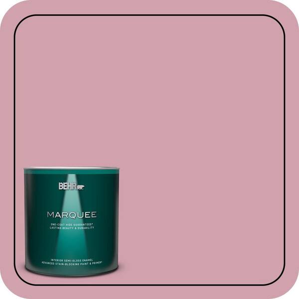 BEHR MARQUEE 1 qt. #100C-3 Birthday Candle Semi-Gloss Enamel Interior Paint & Primer