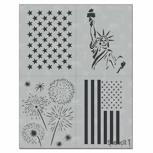 Fourth of July Stencil 4-Pack