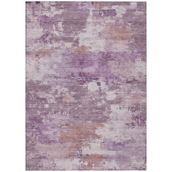 Chantille Machine Washable Indoor/Outdoor Abstract ACN2812 Plum 10 ft. x 14 ft. Area Rug
