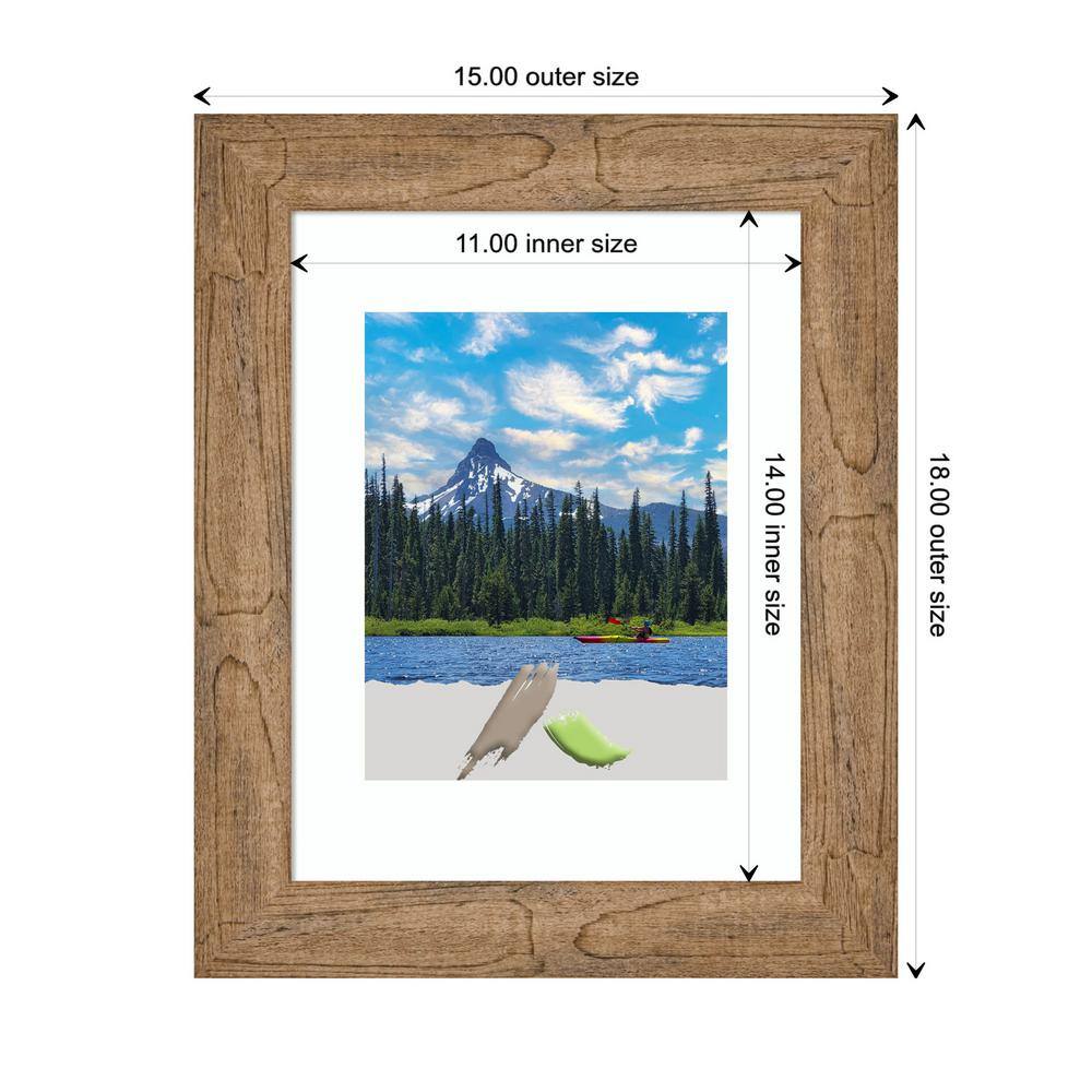 Owl Brown Distressed Wood Single Photo Frame 14.5" x 17.5"