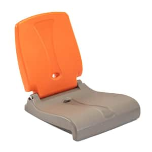 Flip Seat Orange and Brown Plastic Folding Beach Chair