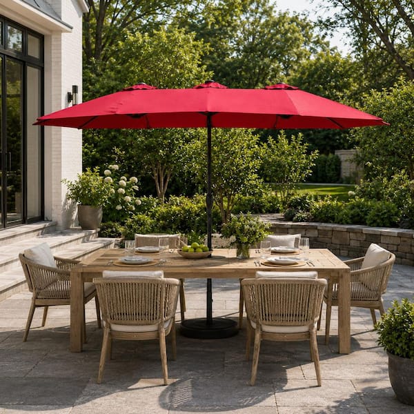 4 6 foot patio umbrellas GRAND PATIO Outdoor JENA 6x4 FT Rectangular Flat Patio Market Umbrella   GRANDPATIO