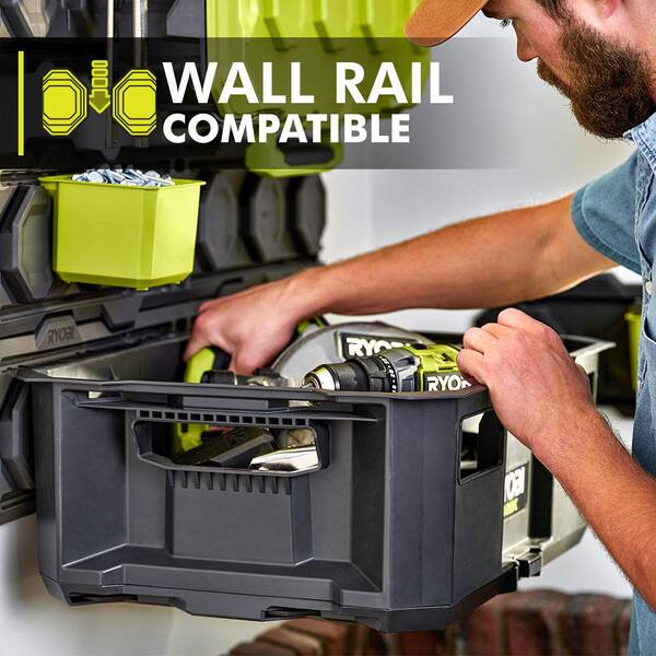 RYOBI LINK Tool Crate with LINK 7-Piece Wall Storage Kit and LINK 