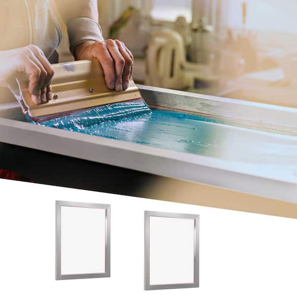 Screen Printing Kit 2 Pieces Aluminum Silk Screen Printing Frames, 20 x 24in. Silk Screen Printing Frame, 230 Count Mesh