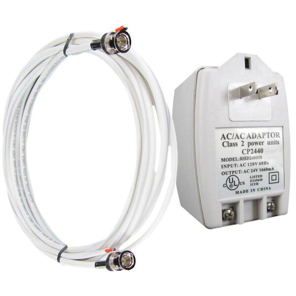 Revo 300 ft. BNC Cable and Power Supply Bundle for Use with REVO 24 Volt Elite Cameras-DISCONTINUED