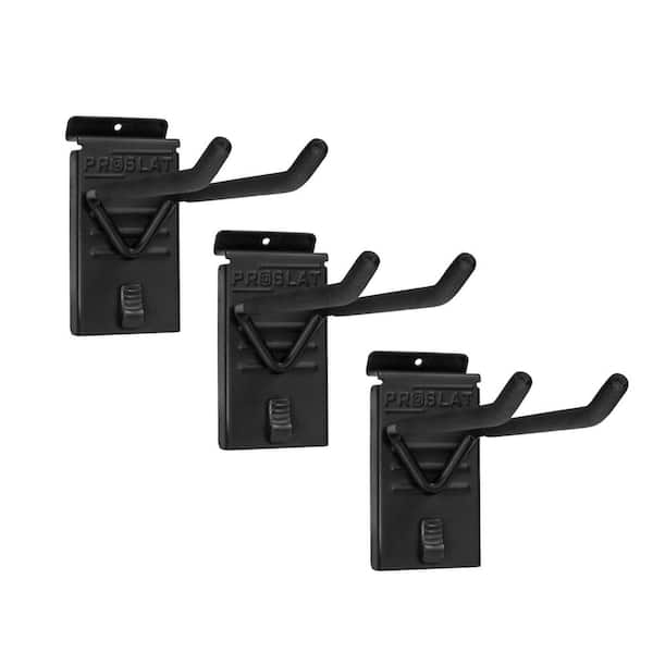 40 lb. Load Capacity Stealth Double 8 in. Hook in Black (3-Pack)