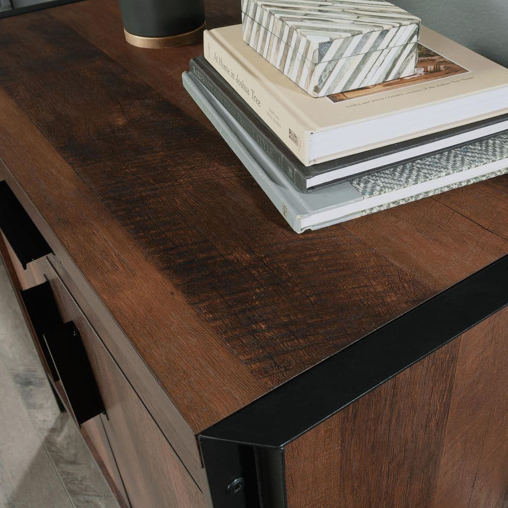 Barrel Oak 2-Door Office Credenza with Adjustable Shelving