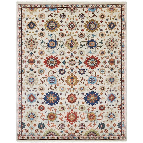 Umbria 2 ft. x 3 ft. Ivory/Multi-Colored Abstract Washable Area Rug